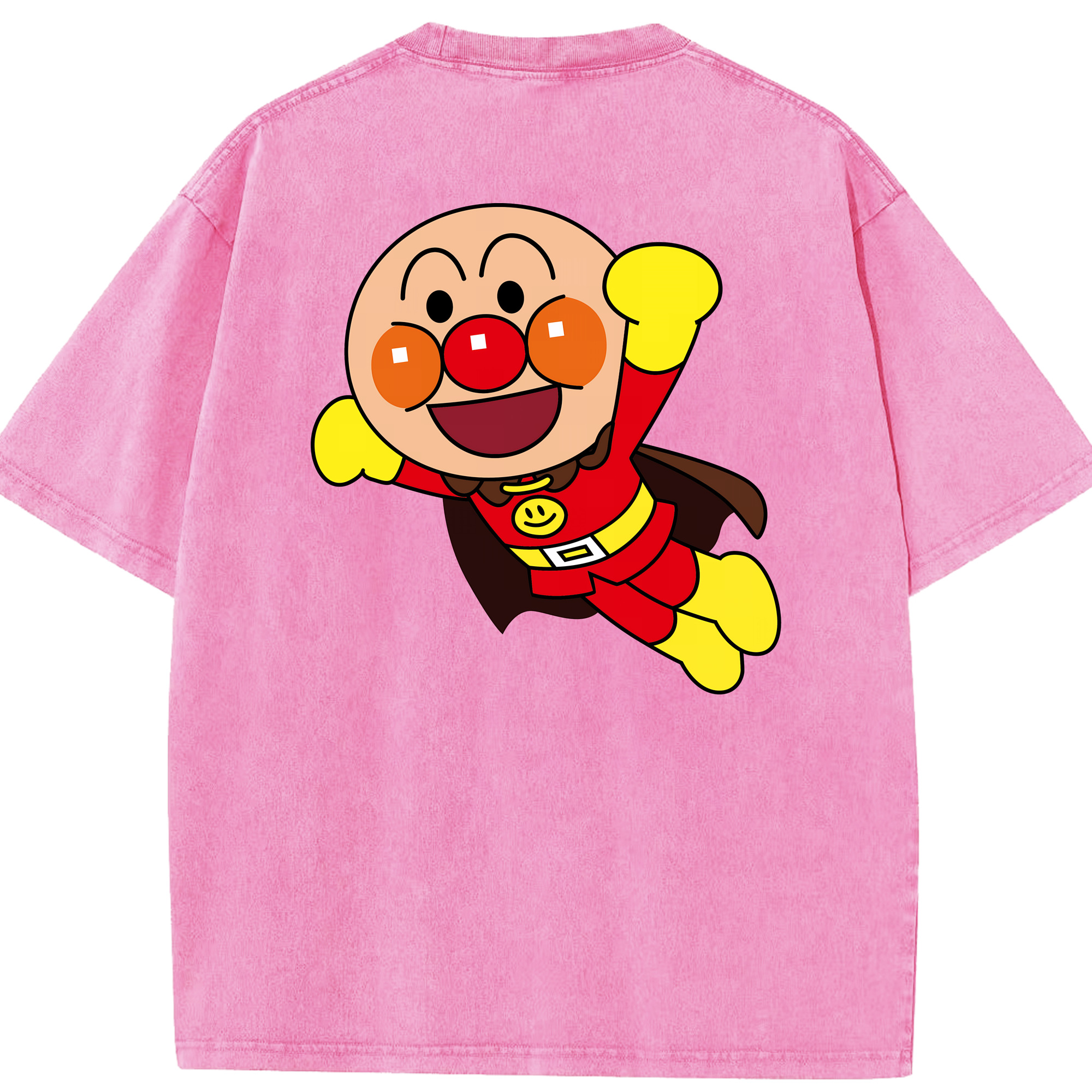 （画像用） アンパンマン Anpanman 綿100% ヴィンテージ風 半袖Tシャツ（背面プリント）
